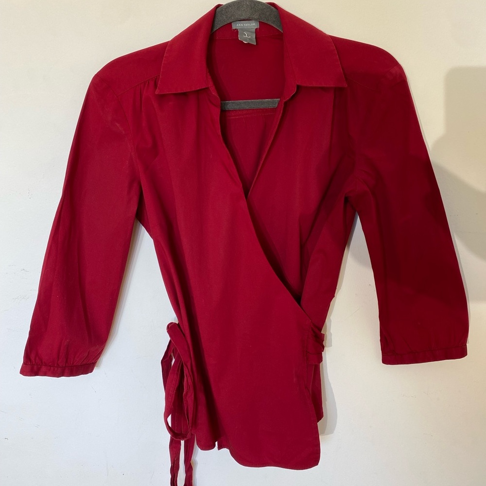 Ann Taylor wrap shirt